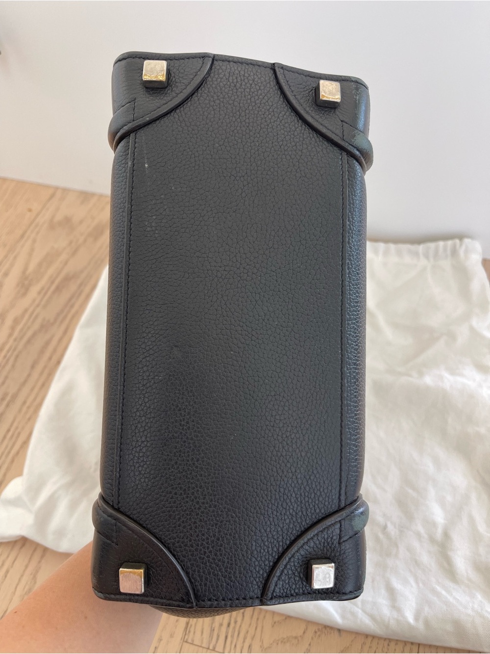 Celine Black Pebbled Leather Micro Luggage Tote - Picture 14 of 16